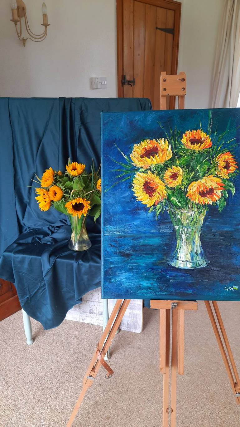 Original Floral Painting by Yevheniya Duka