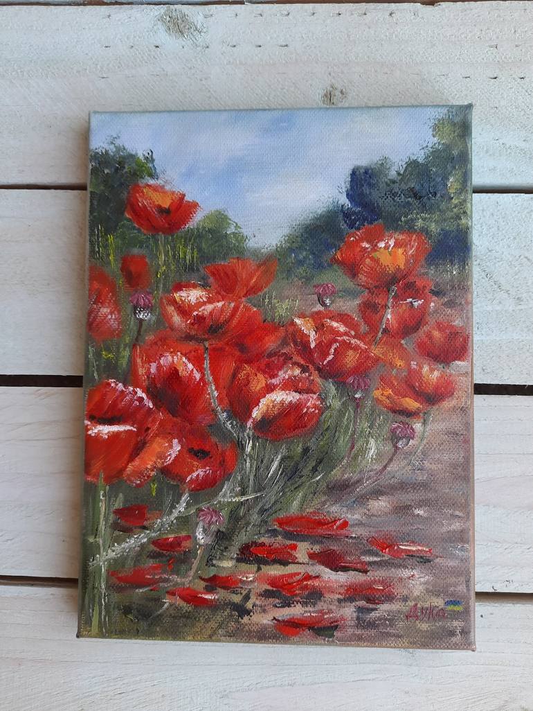 Original Realism Floral Painting by Yevheniya Duka