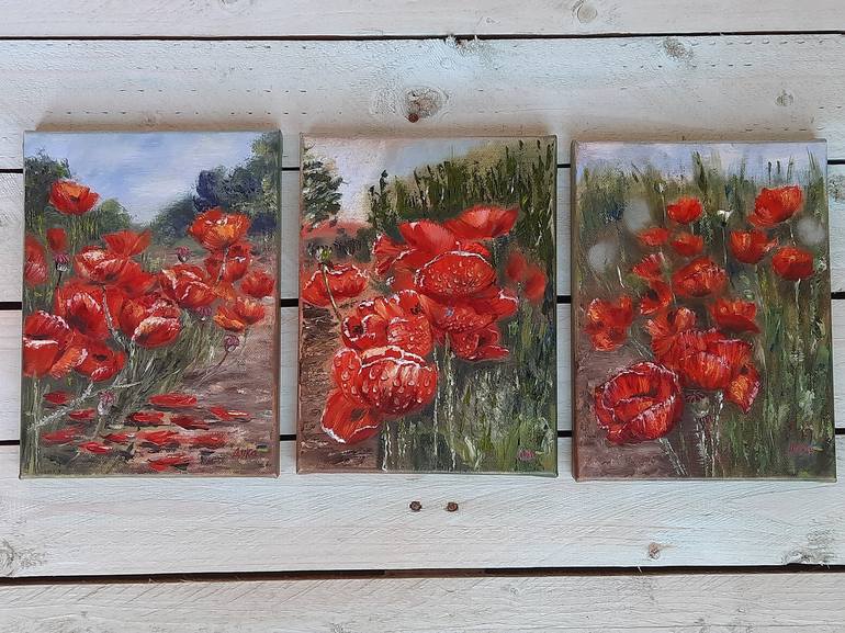 Original Realism Floral Painting by Yevheniya Duka