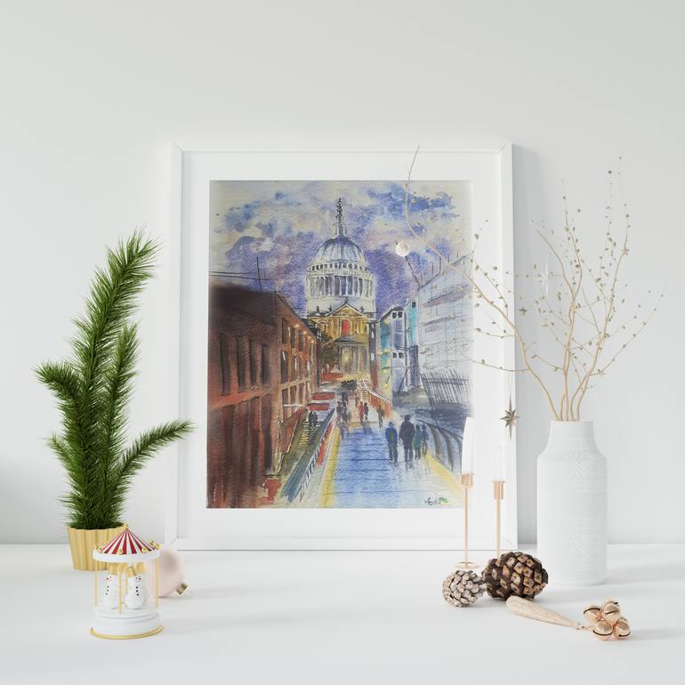 Original Realism Cities Painting by Yevheniya Duka