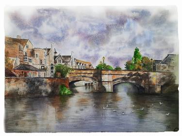 Old bridge, Stamford, England thumb