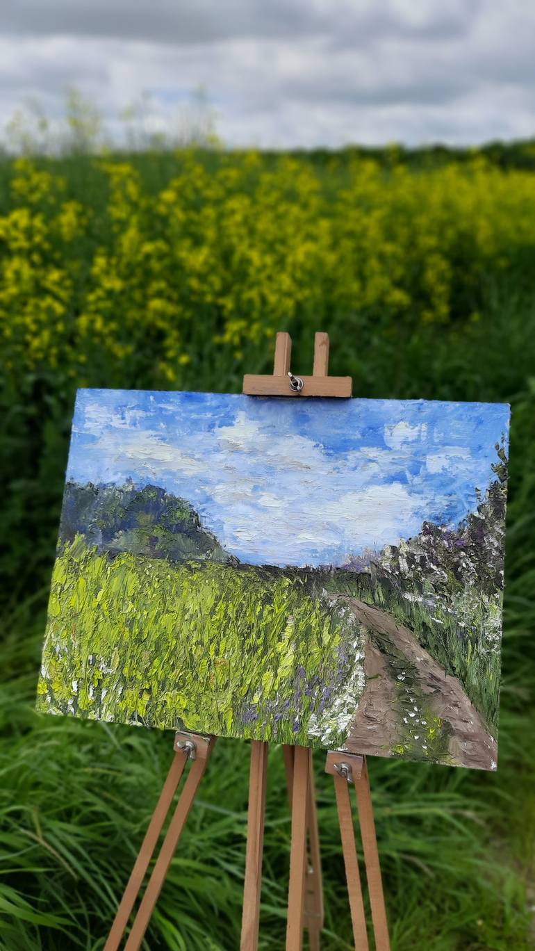 Original Color Field Painting Landscape Painting by Yevheniya Duka