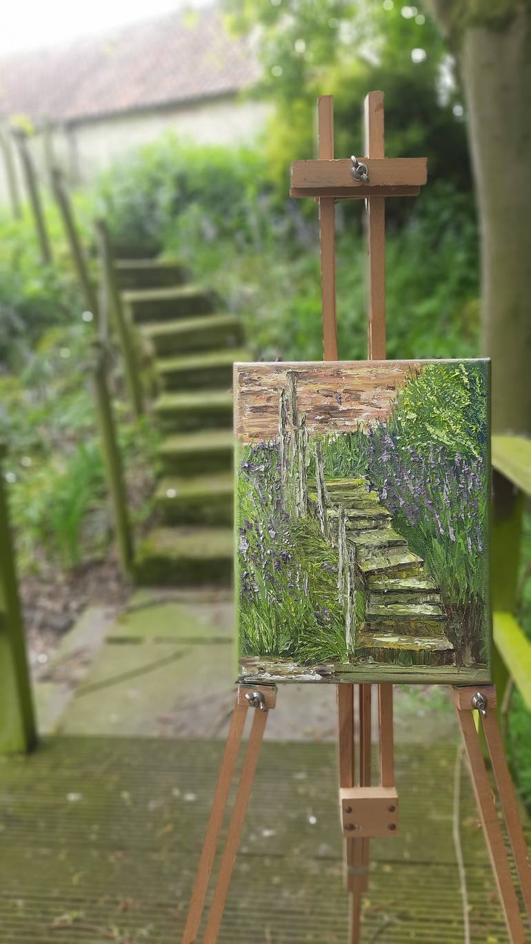 Original Realism Garden Painting by Yevheniya Duka