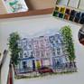 Chalcot Cres, London, Watercolour