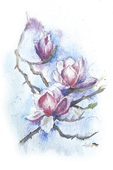 Original Floral Paintings by Yevheniya Duka