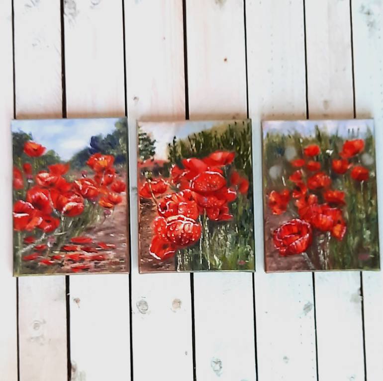 Original Classicism Floral Painting by Yevheniya Duka