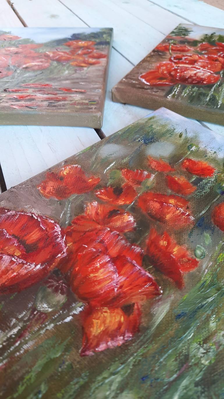 Original Classicism Floral Painting by Yevheniya Duka