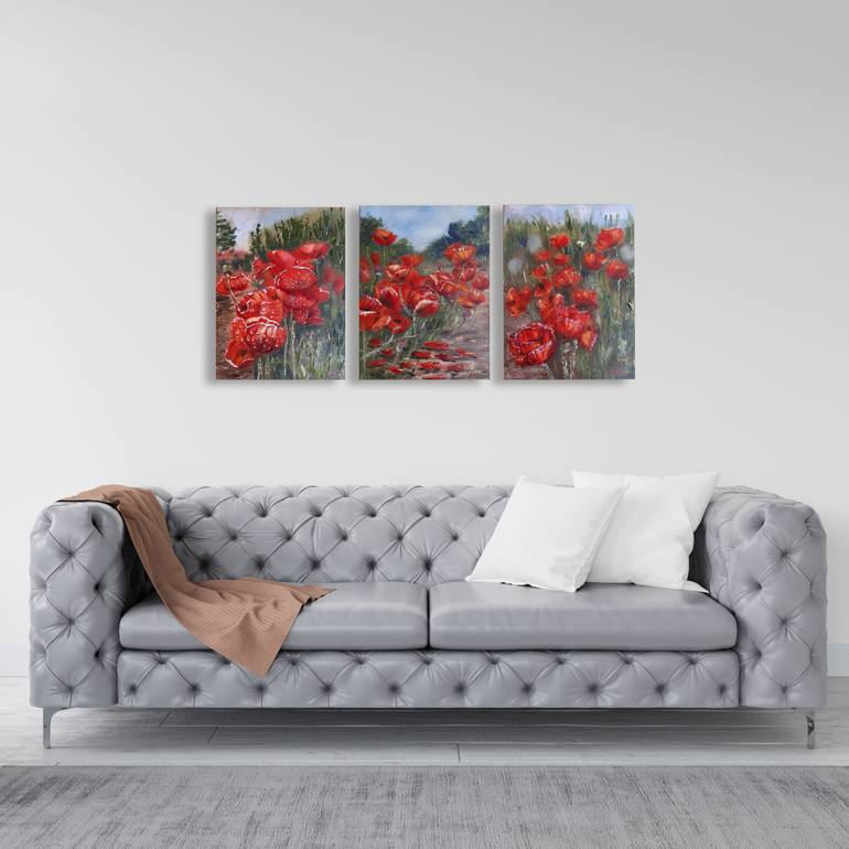 Original Classicism Floral Painting by Yevheniya Duka