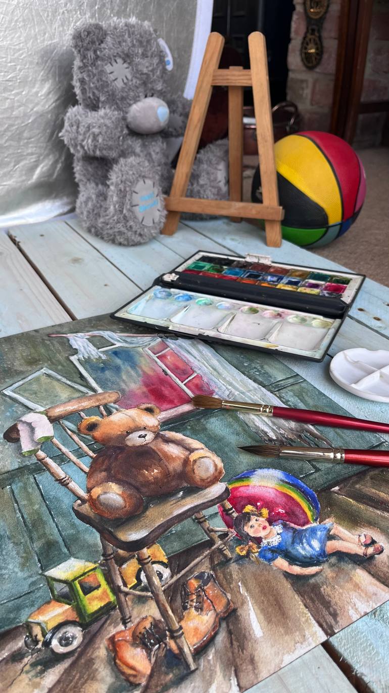 Original Conceptual Children Painting by Yevheniya Duka