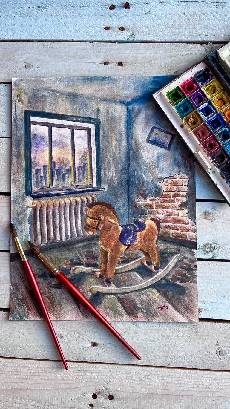 Original Conceptual Children Painting by Yevheniya Duka