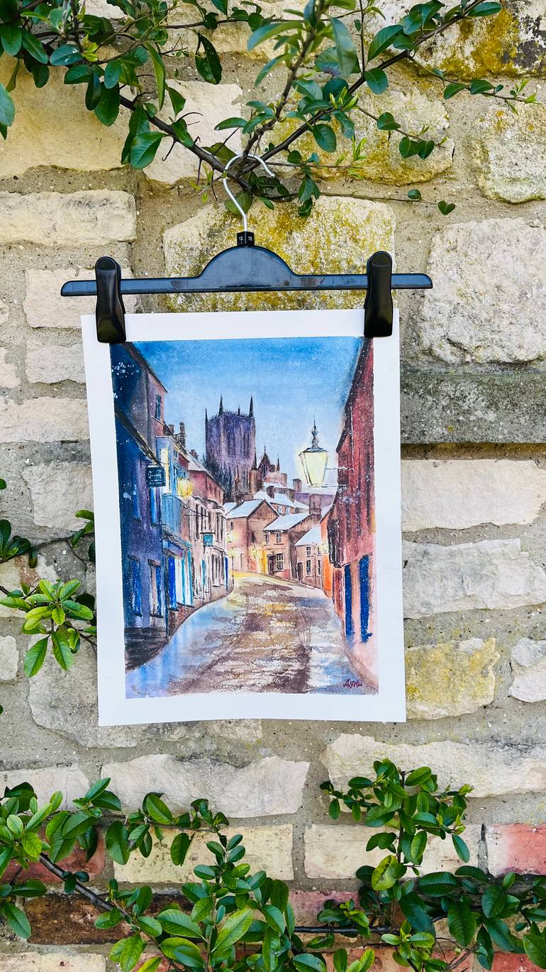 Original Expressionism Cities Painting by Yevheniya Duka