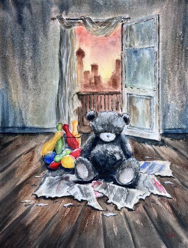 Original Conceptual Children Painting by Yevheniya Duka