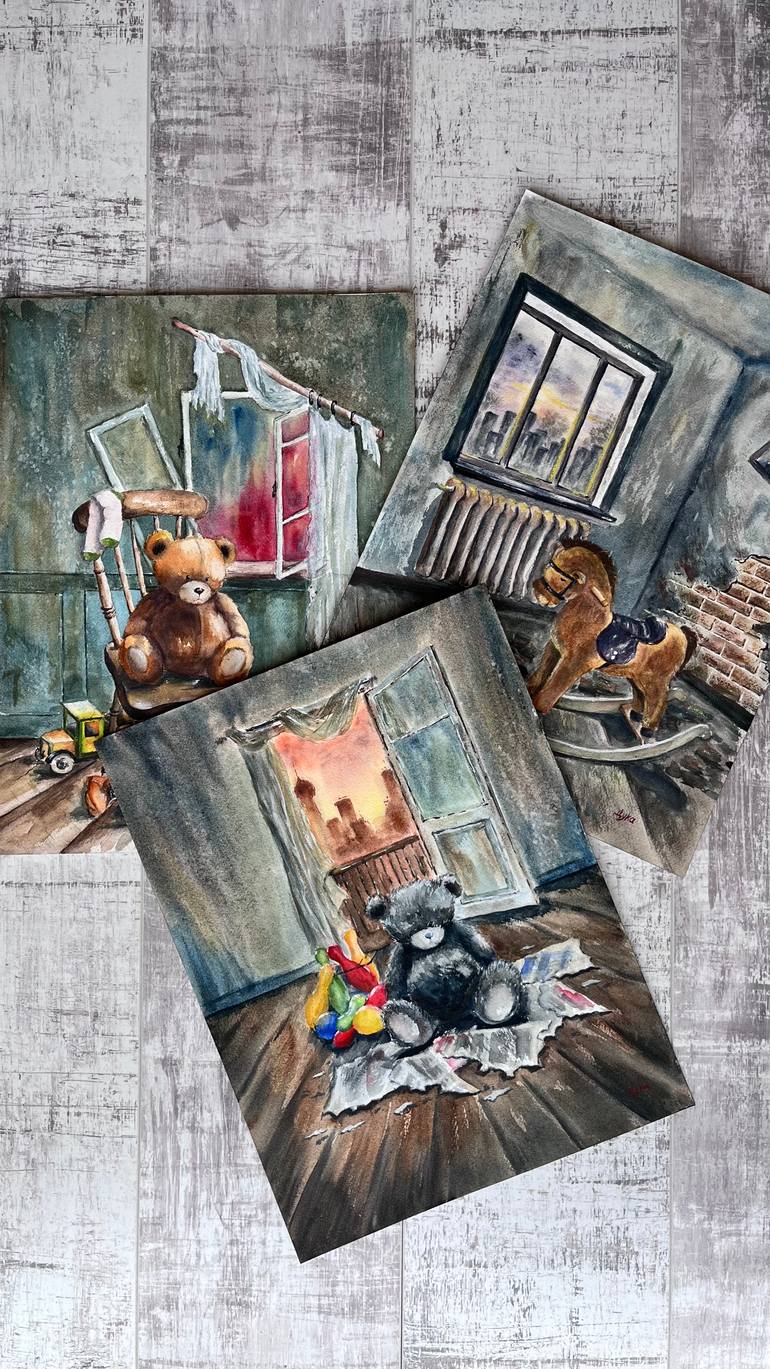 Original Conceptual Children Painting by Yevheniya Duka