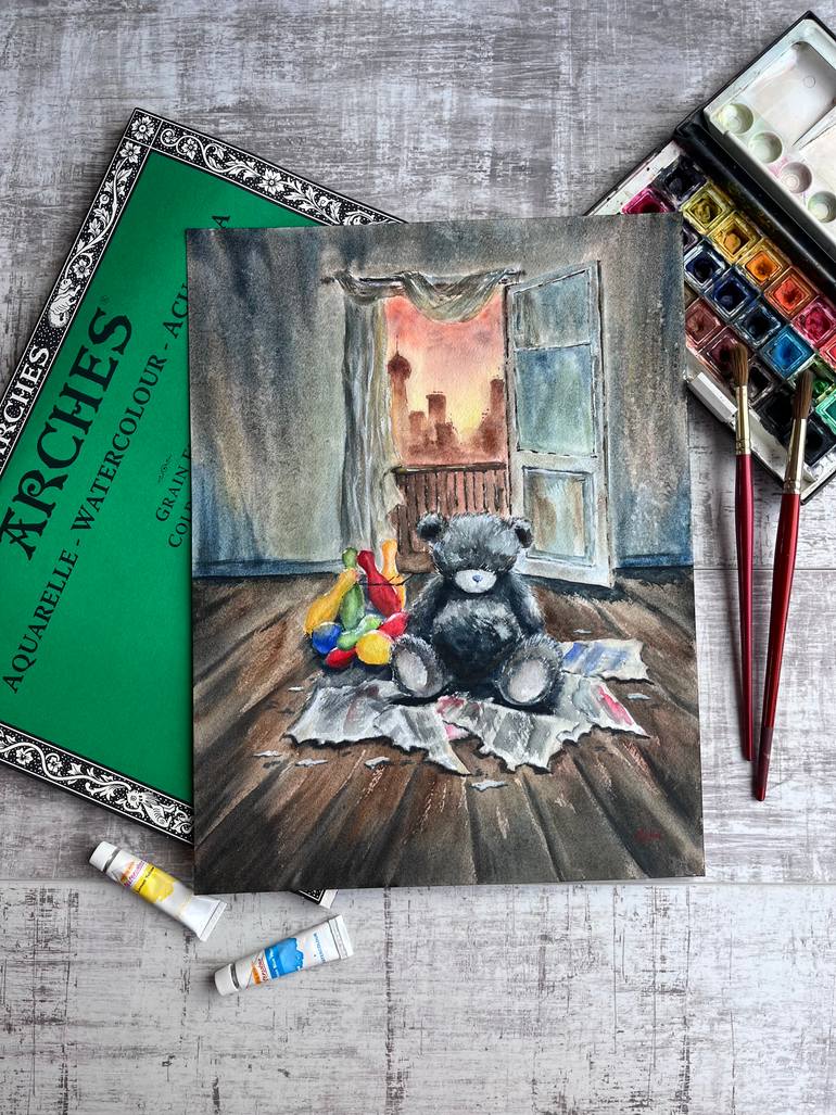 Original Conceptual Children Painting by Yevheniya Duka