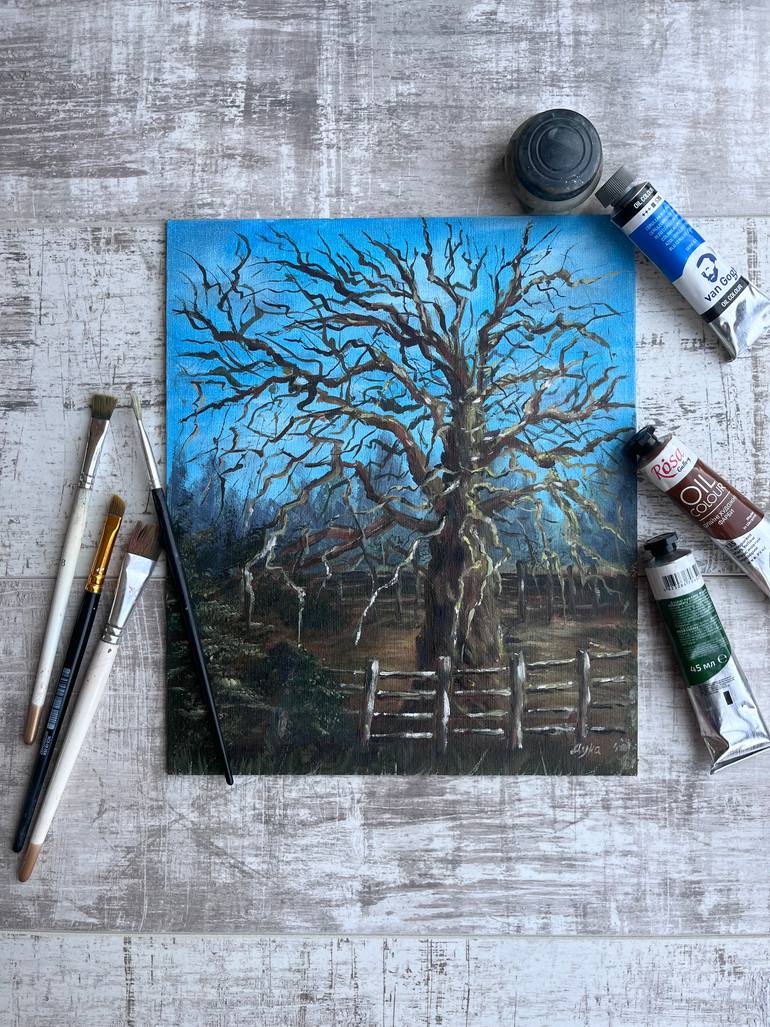 Original Classicism Nature Painting by Yevheniya Duka