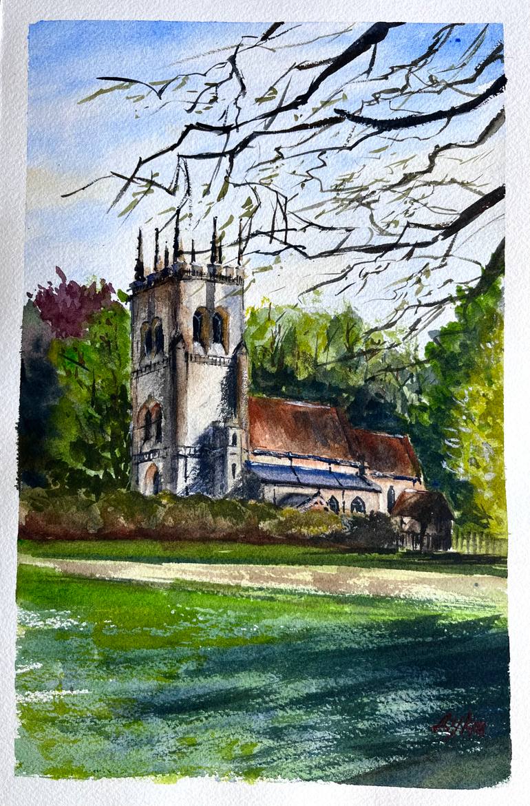 Original Classicism Rural Life Painting by Yevheniya Duka