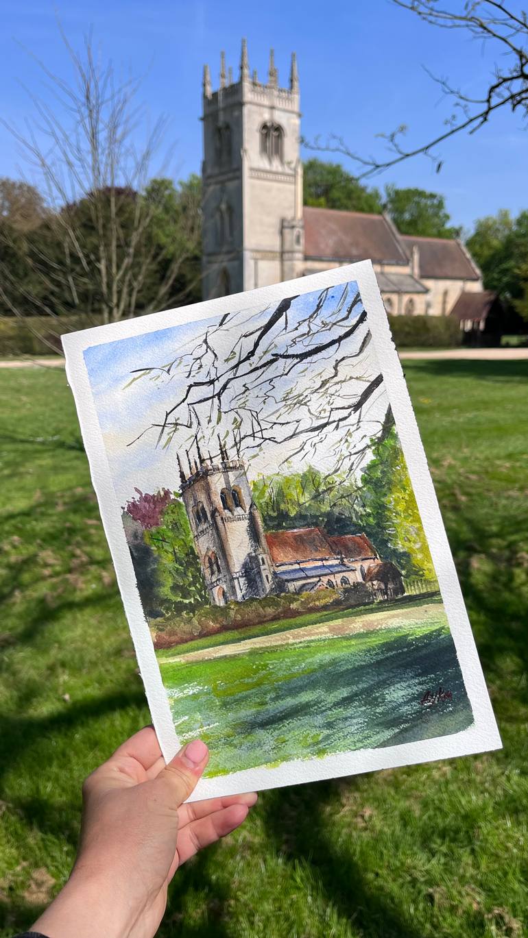 Original Classicism Rural Life Painting by Yevheniya Duka