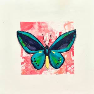 Teal on pink