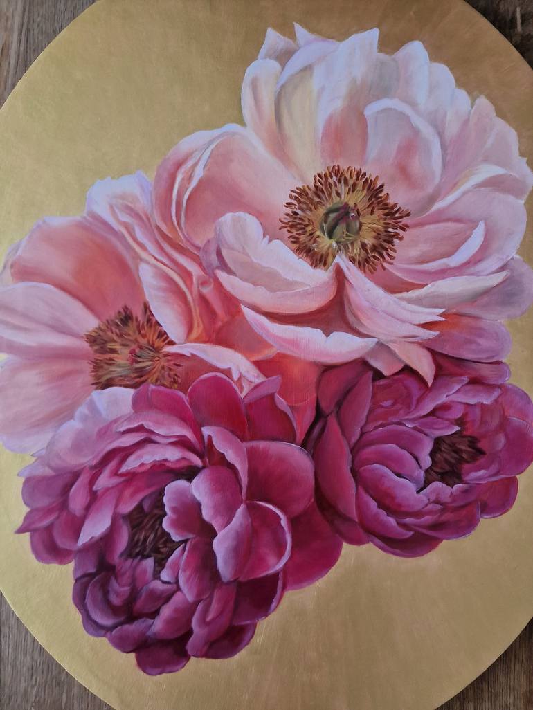 Original Floral Painting by Nasim Seyedipour