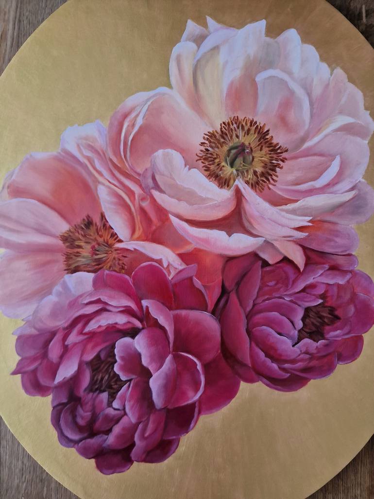 Original Fine Art Floral Painting by Nasim Seyedipour