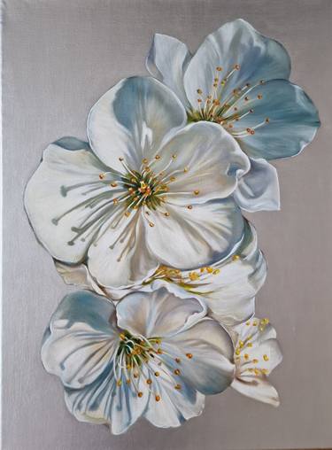 Original Fine Art Floral Paintings by Nasim Seyedipour