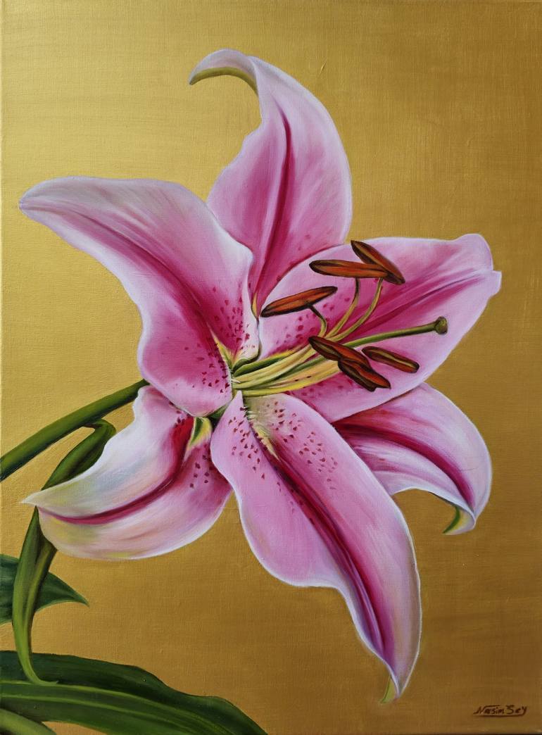Print of Realism Floral Paintings by Nasim Seyedipour