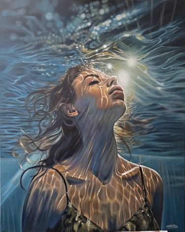 Original Realism Women Painting by Nasim Seyedipour