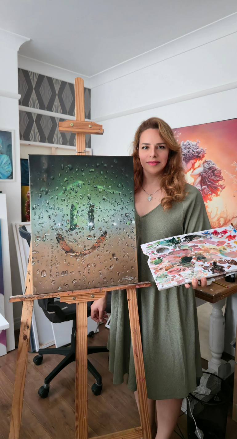 Original Photorealism Water Painting by Nasim Seyedipour