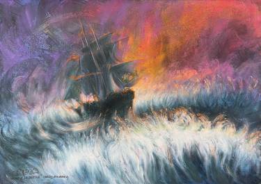 Print of Figurative Ship Paintings by Carlos Orrea