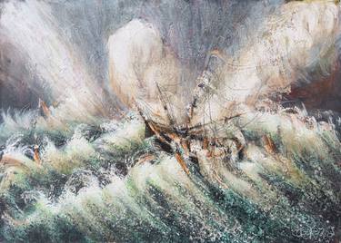 Print of Expressionism Ship Paintings by Carlos Orrea