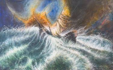 Print of Expressionism Ship Paintings by Carlos Orrea