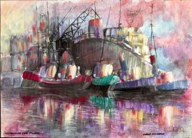 Print of Ship Paintings by Carlos Orrea