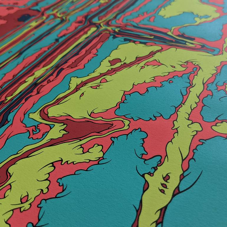Original Contemporary Abstract Printmaking by John Dobbie