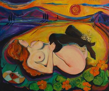 Original Conceptual Classical mythology Paintings by Saskia Huetink