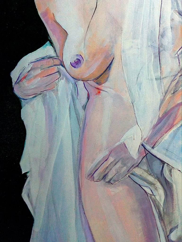 Original Figurative Nude Painting by Philippe Cormault