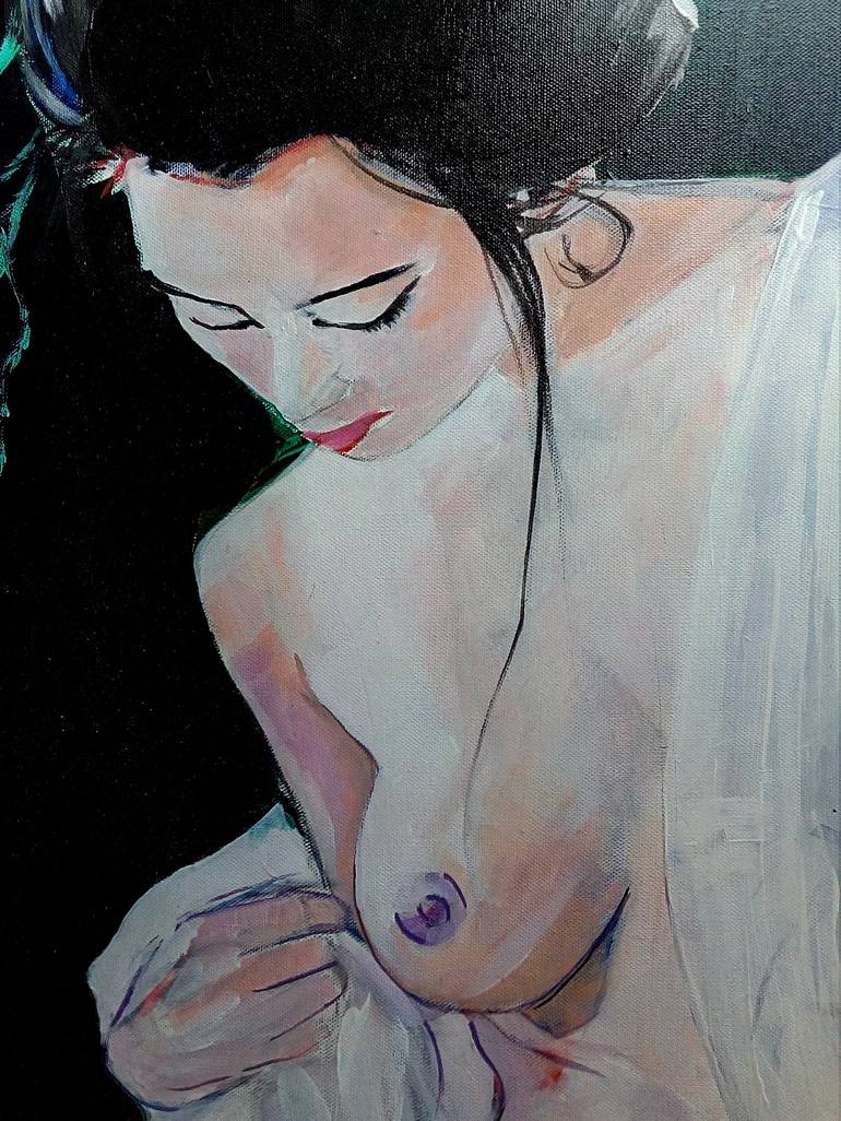 Original Figurative Nude Painting by Philippe Cormault