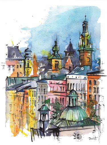 Print of Fine Art Architecture Paintings by Darya Turchaniak