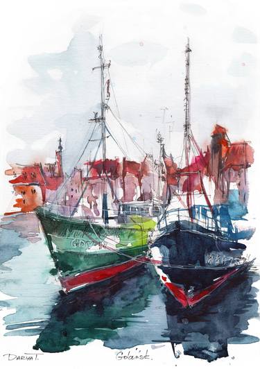 Print of Fine Art Ship Paintings by Darya Turchaniak