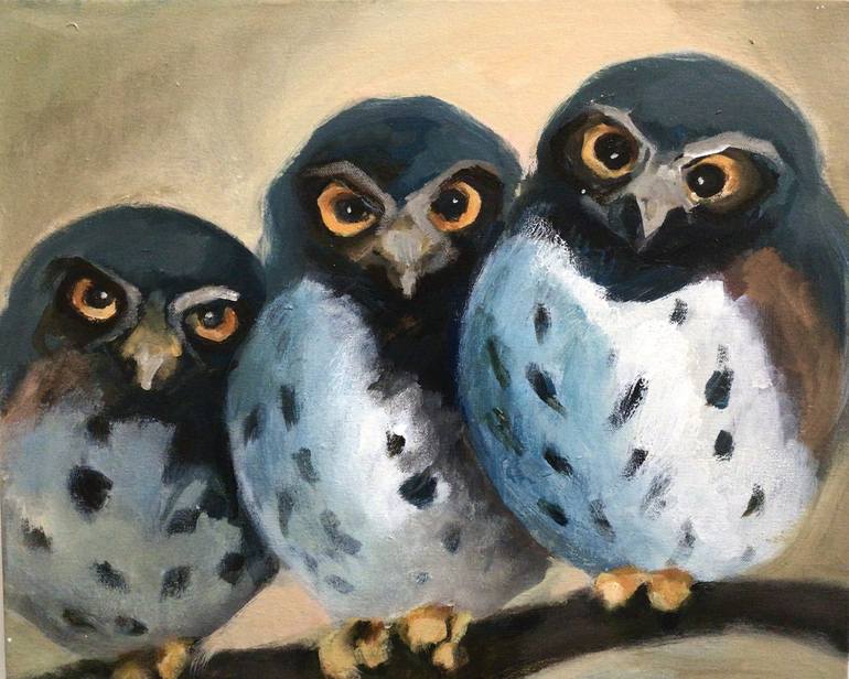 Huddle Painting by Molly Cranch | Saatchi Art