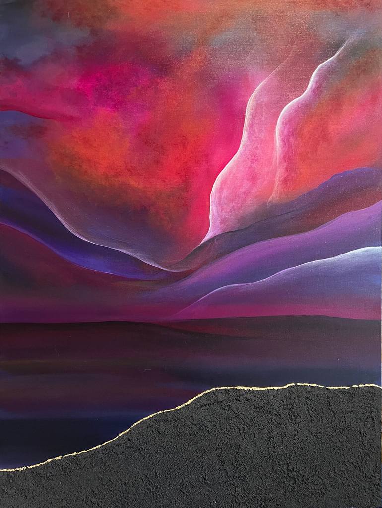 Original Abstract Landscape Painting by Linda Mazur