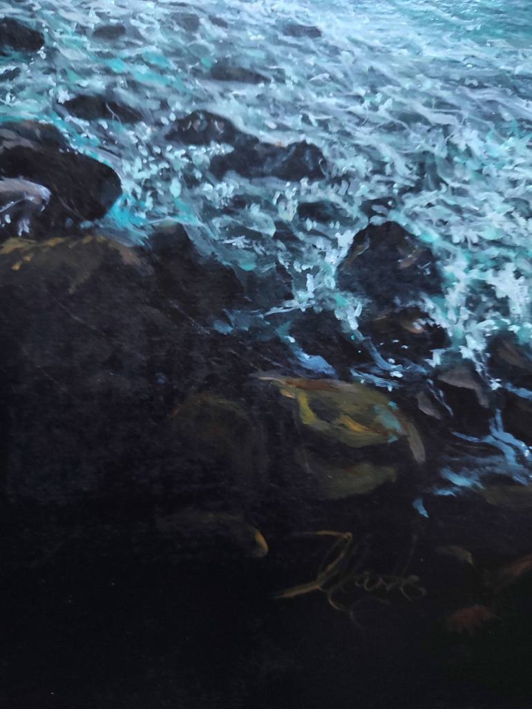 Original Contemporary Seascape Painting by Damian Clark