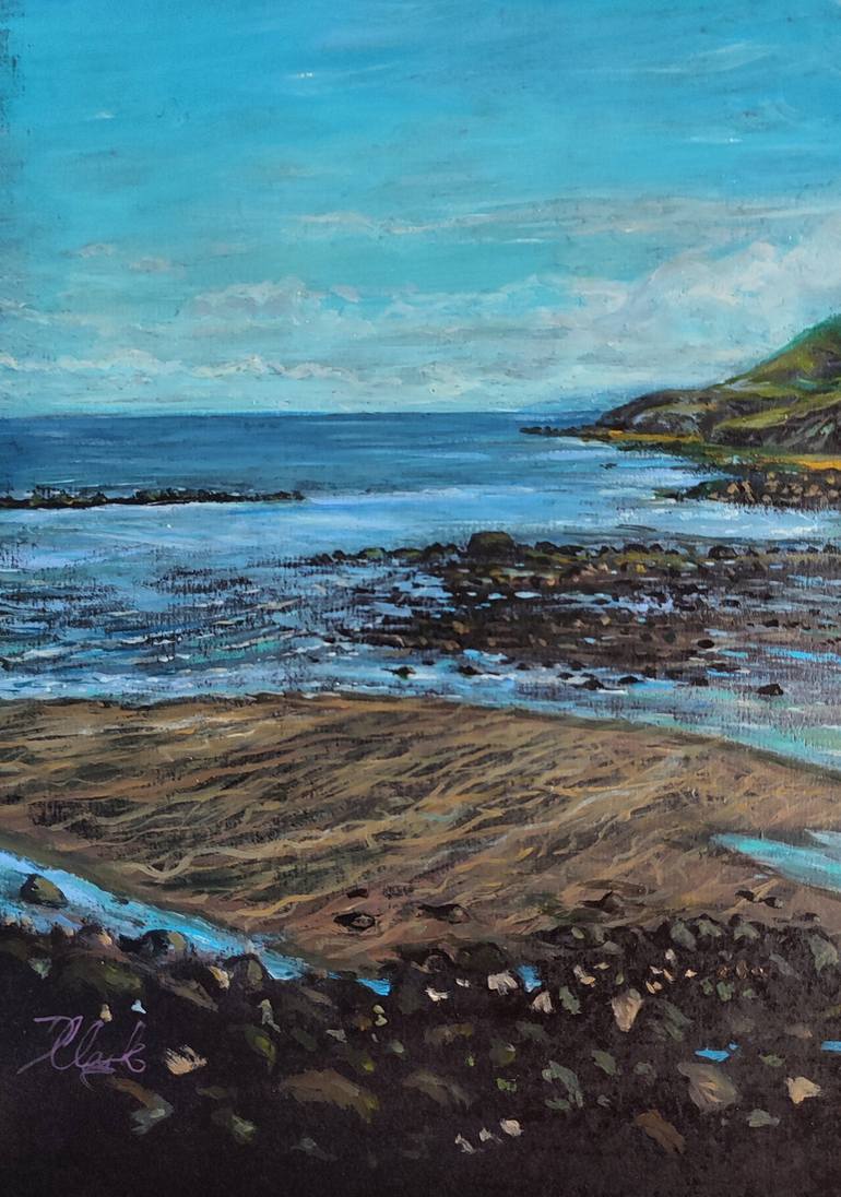Original Contemporary Beach Painting by Damian Clark