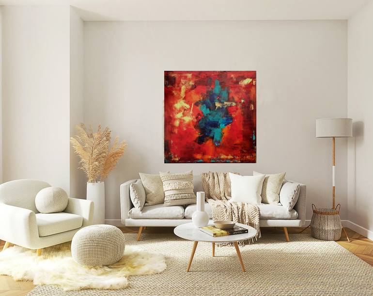 Original Abstract Expressionism Abstract Painting by Judit Székely