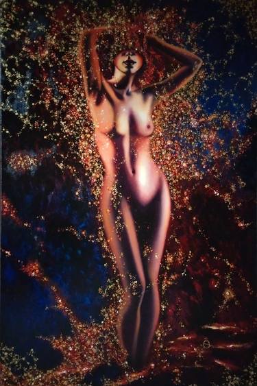 Original Art Deco Nude Paintings by Olga Stachwiuk