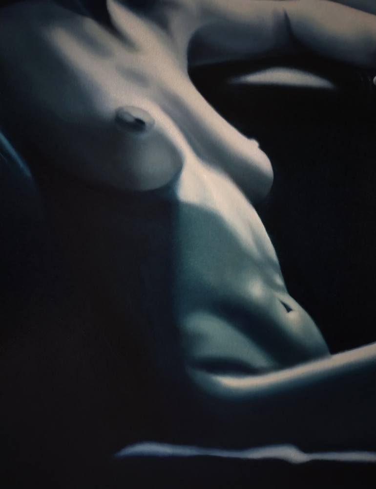 Original Art Deco Nude Painting by Olga Stachwiuk