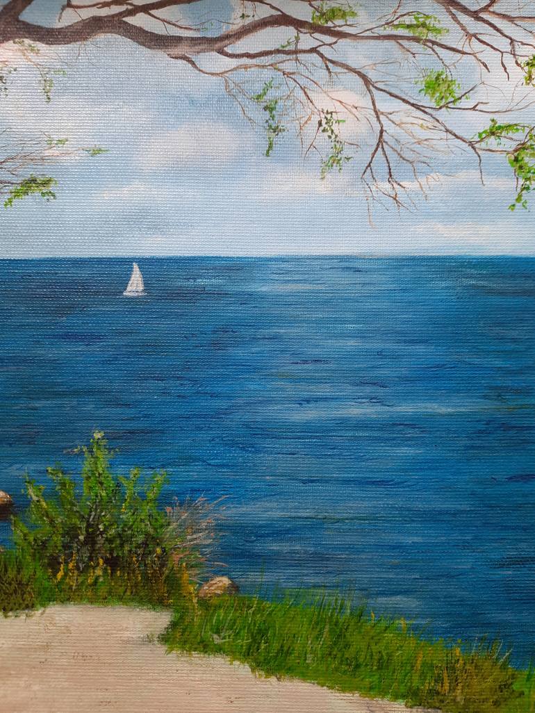 Original Modernism Seascape Painting by Olena Berest