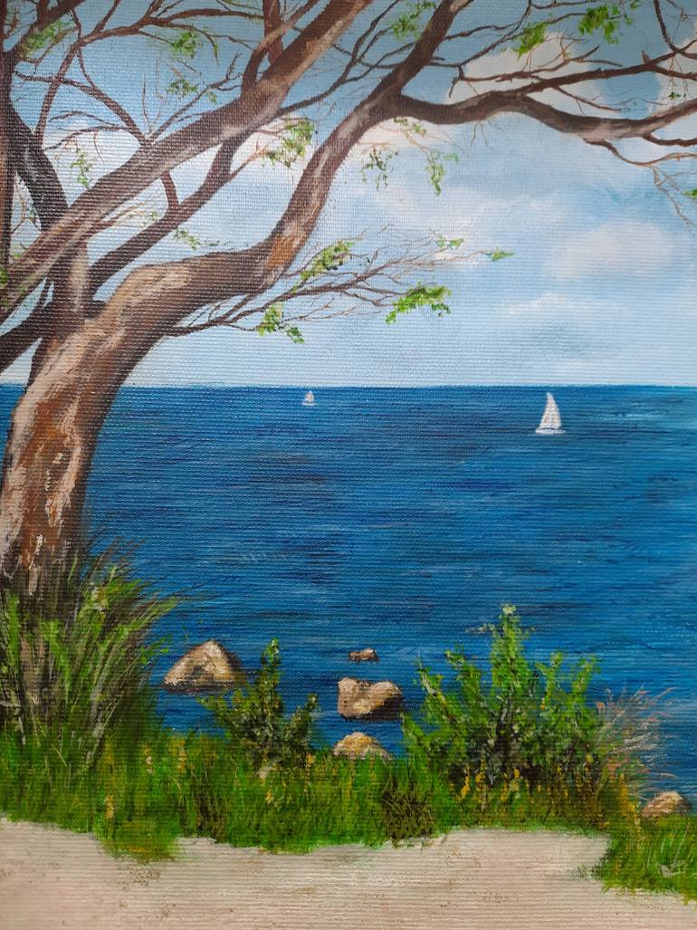 Original Modernism Seascape Painting by Olena Berest