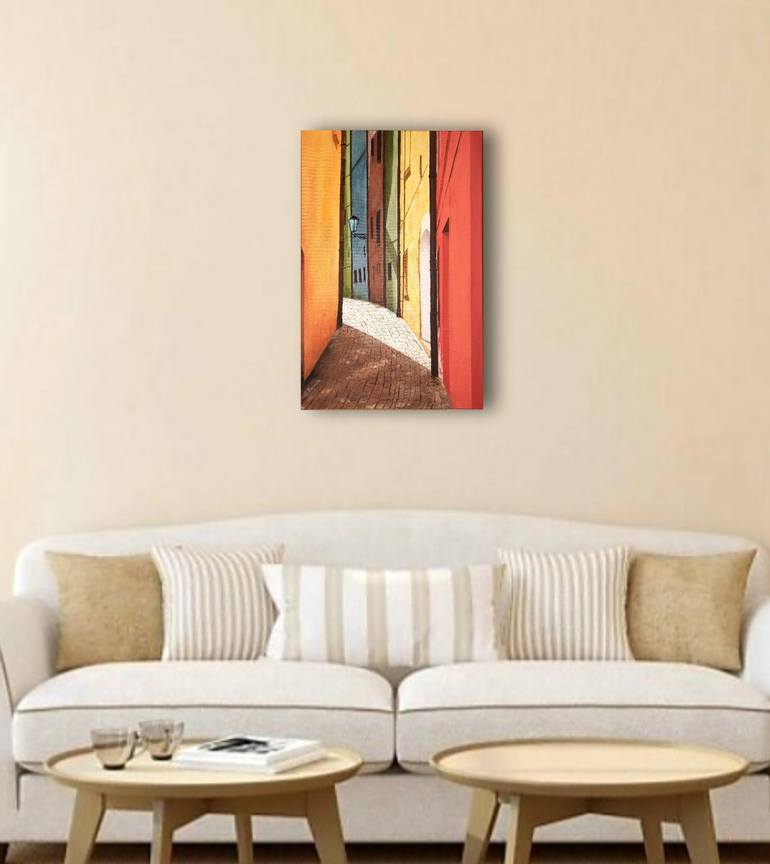 Original Abstract Architecture Painting by Olena Berest