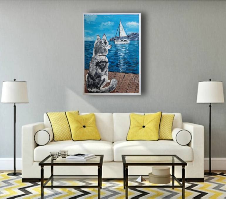 Original Dogs Painting by Olena Berest