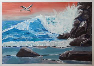 Print of Seascape Paintings by Olena Berest